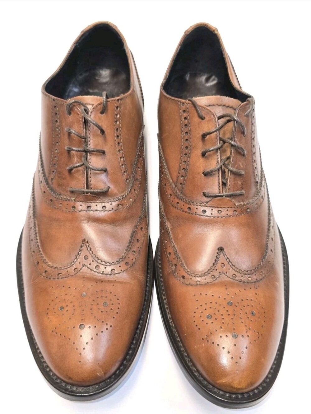 To Boot New York Wingtip Shoes Men's Size 13 Brown Leather Adam Derrick EUC